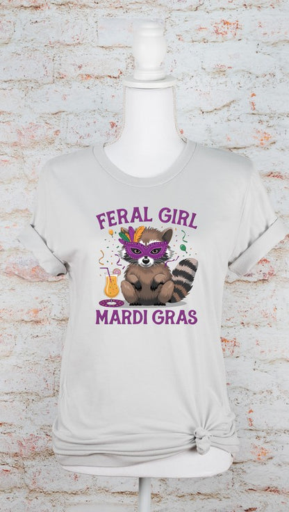 Feral Girl Mardi Gras Graphic Tee (PLUS)