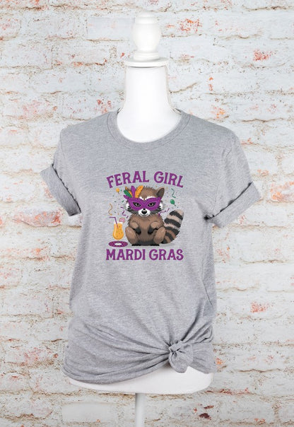 Feral Girl Mardi Gras Graphic Tee