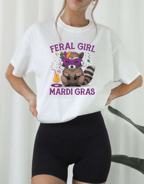 Feral Girl Mardi Gras Graphic Tee