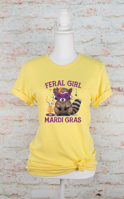 Feral Girl Mardi Gras Graphic Tee