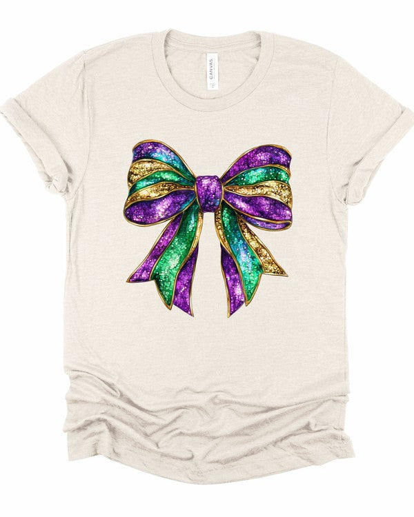 Mardi Gras Bow Graphic Tee