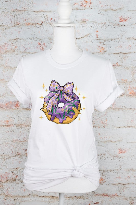 King Cake Mardi Gras Graphic Tee (PLUS)