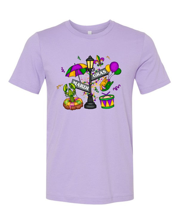 Mardi Gras Street Sign Graphic Tee (PLUS)