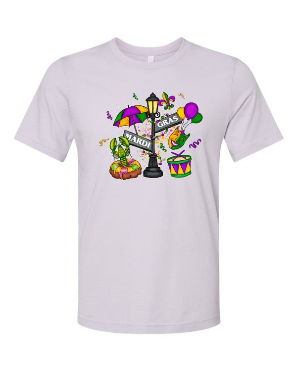 Mardi Gras Street Sign Graphic Tee (PLUS)