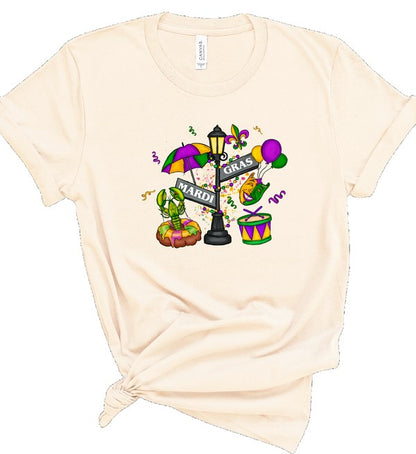 Mardi Gras Street Sign Graphic Tee (PLUS)