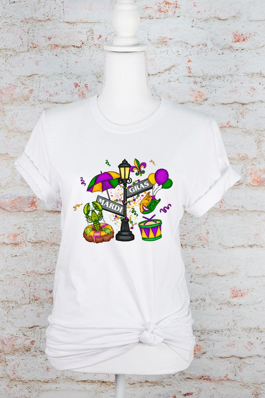 Mardi Gras Street Sign Graphic Tee (PLUS)