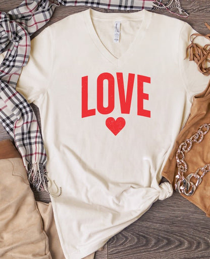 Heart & Soul V-Neck Tee