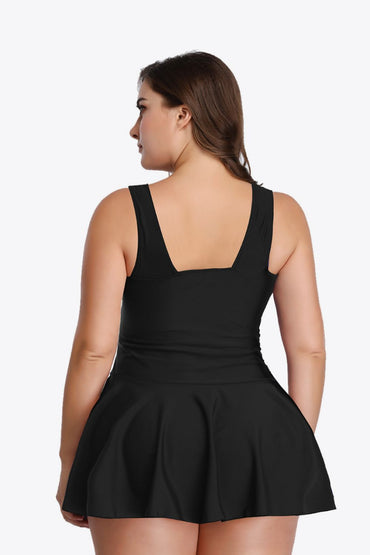 PREORDER: Plus Size Plunge Swim Dress