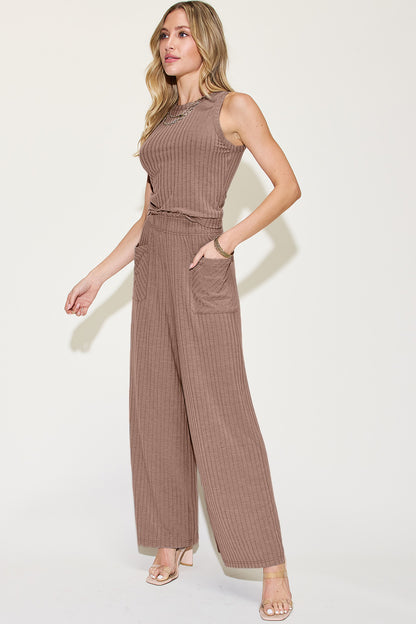 You Got It Now Tank and Wide Leg Pants Set