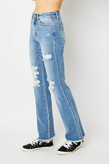 Anita's Raw Hem Bootcut Jeans