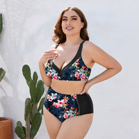 PREORDER- Plus Size Floral High Waist Two-Piece Swim Set