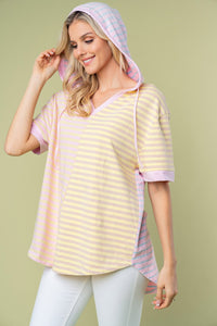 Pastel Paradise Drawstring Hooded Top