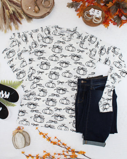 Michelle Mae Blair Long Sleeve Top - Classic Pumpkins