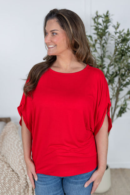 Michelle Mae Darcy Dolman Top - Red