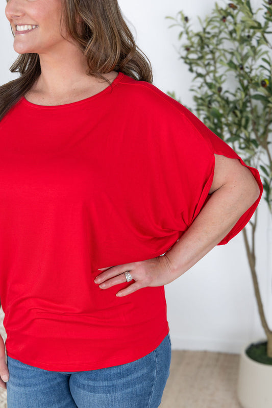 Michelle Mae Darcy Dolman Top - Red