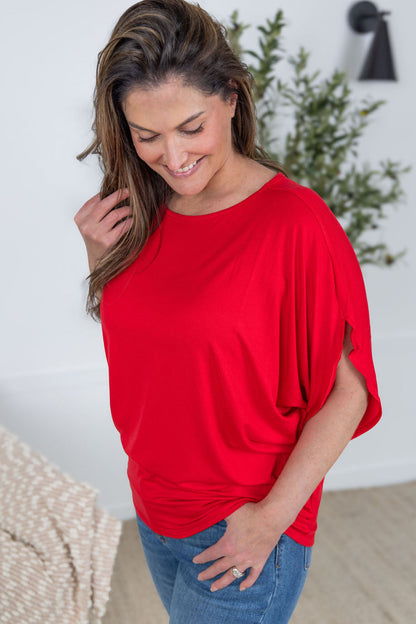 Michelle Mae Darcy Dolman Top - Red