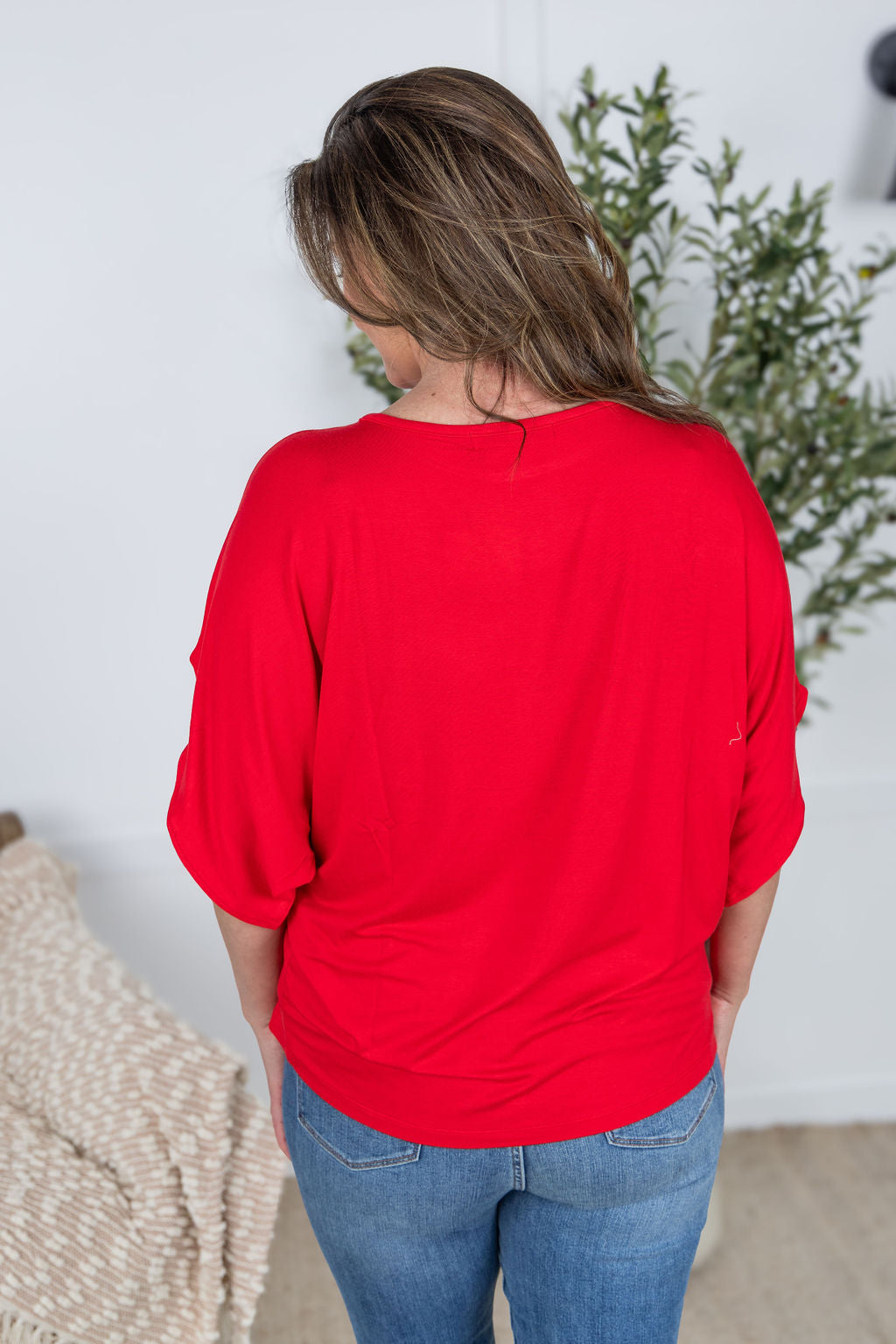 Michelle Mae Darcy Dolman Top - Red