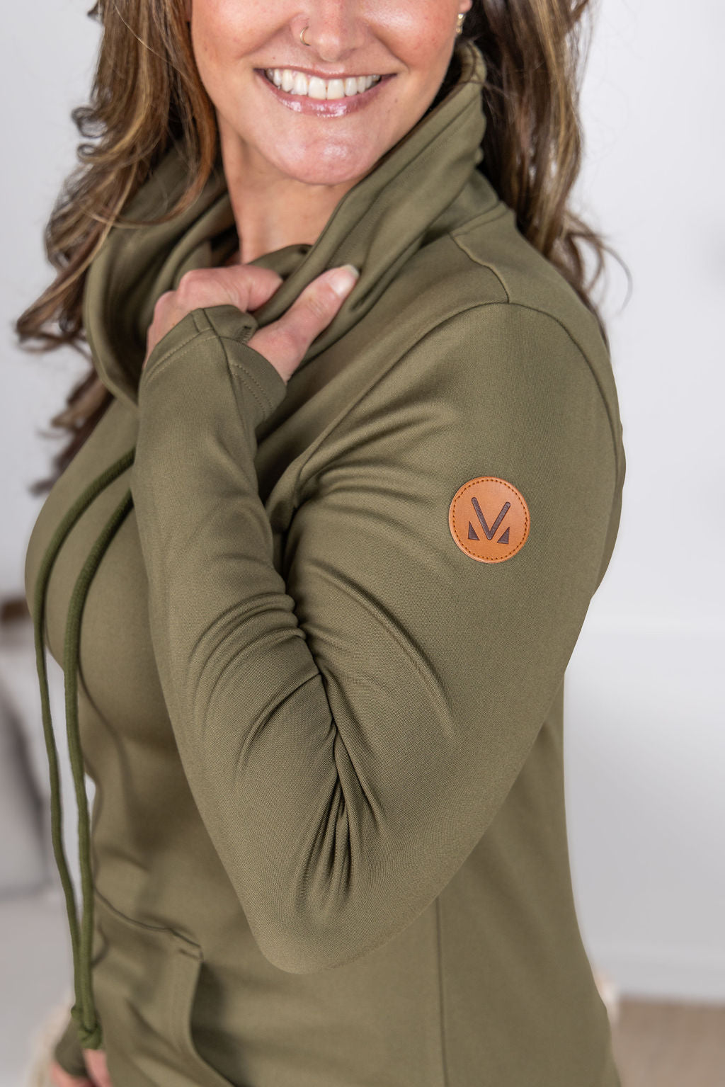 Michelle Mae Cloud Funnel Neck - Olive