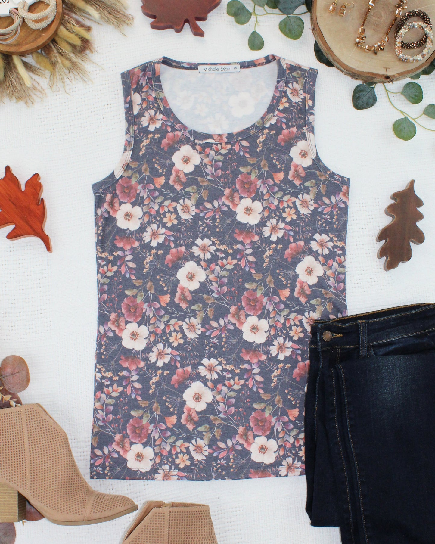 PREORDER Michelle Mae Ava Tank - Blushwood Floral