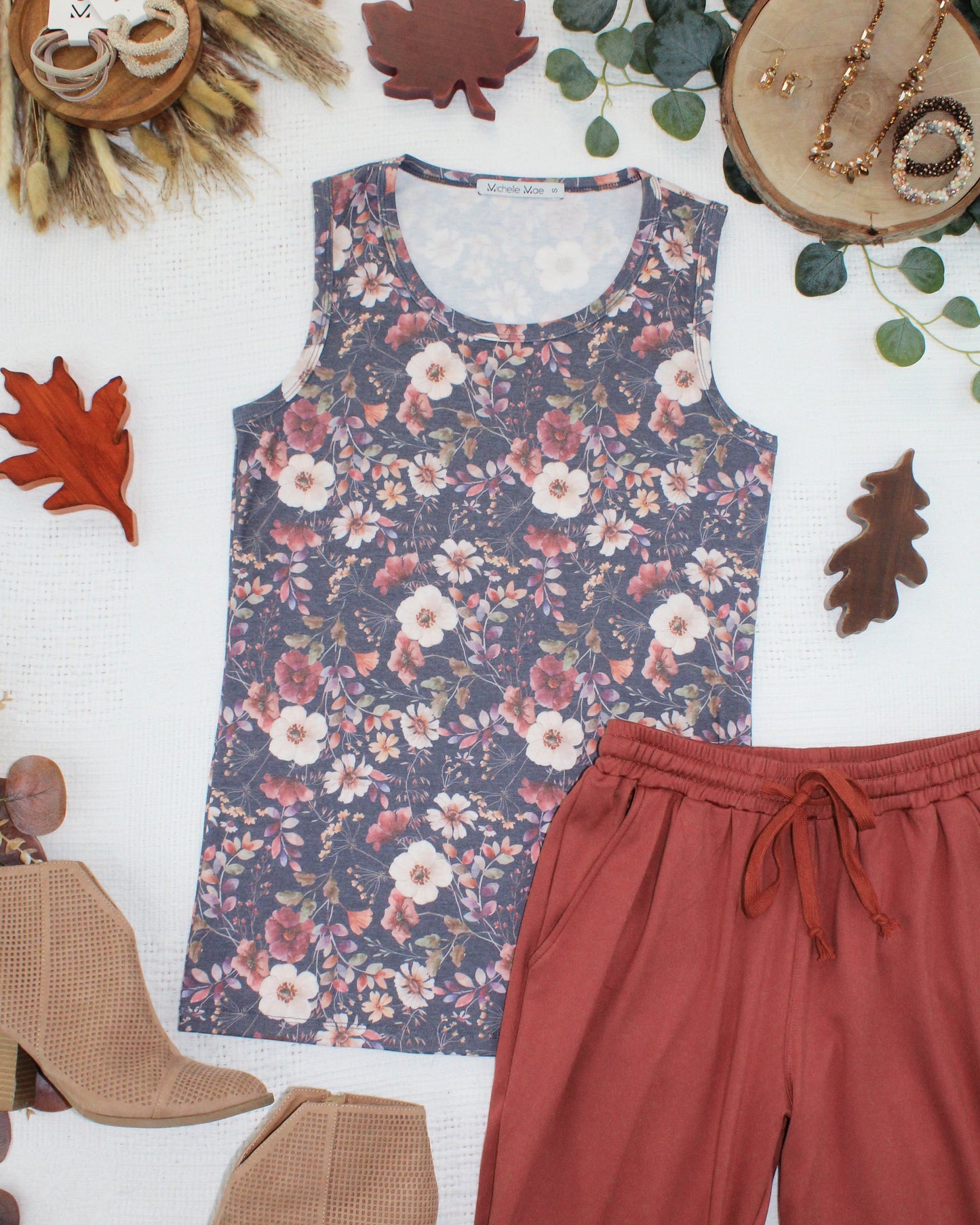 PREORDER Michelle Mae Ava Tank - Blushwood Floral