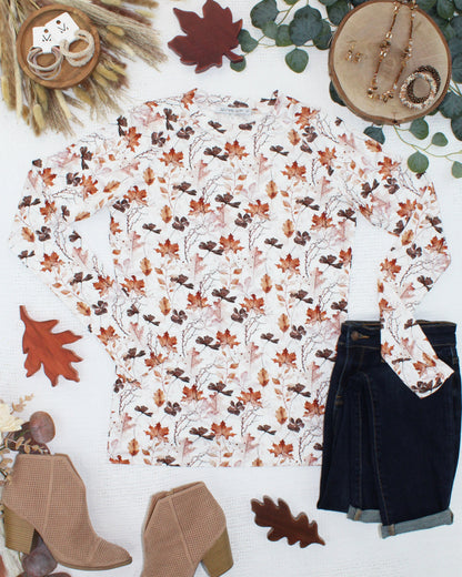 Michelle Mae Blair Long Sleeve Top - Fall Foliage