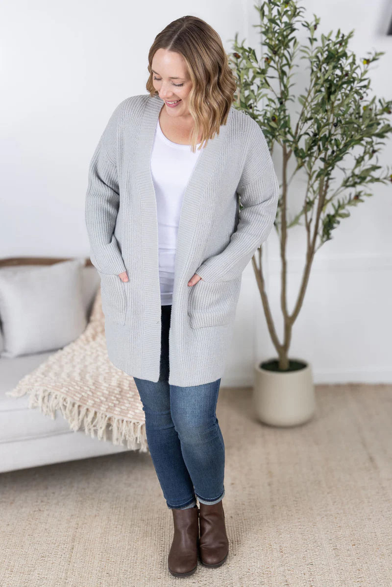 Michelle Mae Layla Sweater Cardigan - Grey