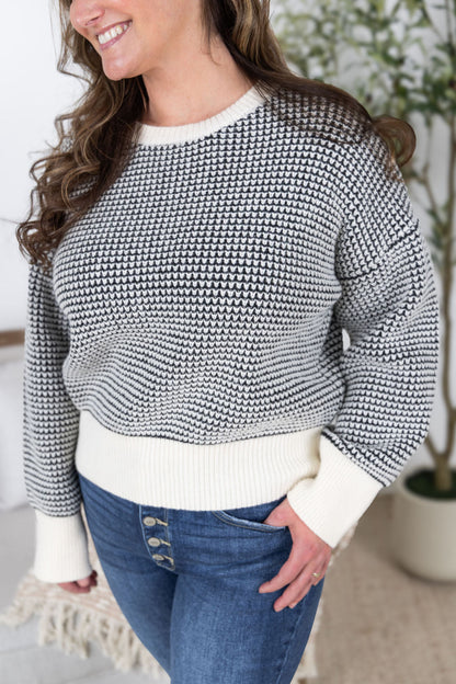 Michelle Mae Charlotte Sweater - Black and Cream