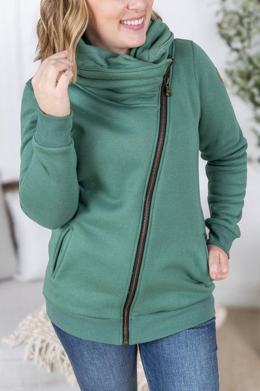 Michelle Mae Quinn ZipUp Cowl - Fern