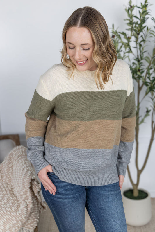 Michelle Mae Colorblock Sweater - Neutral Mix