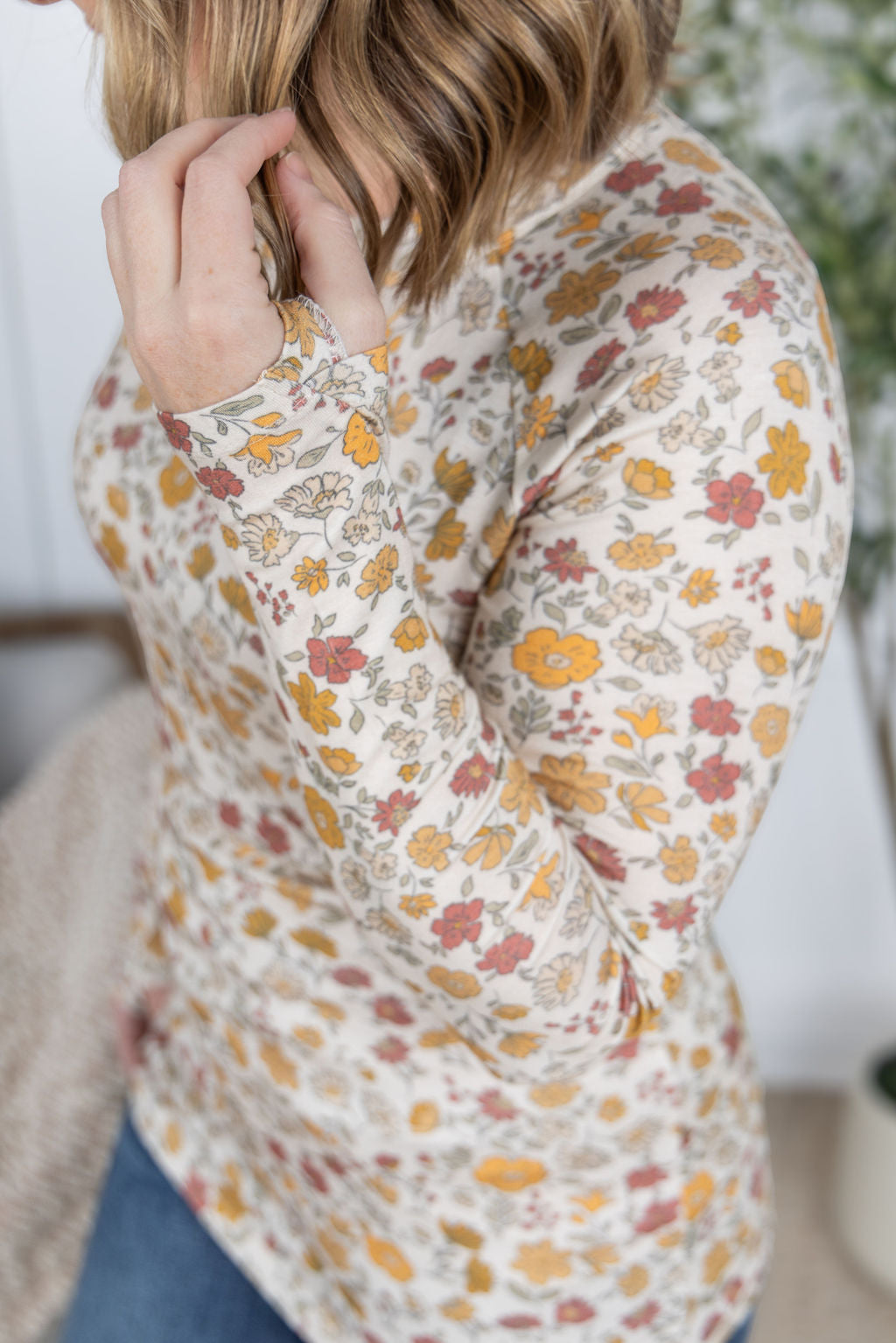 Michelle Mae Blair Long Sleeve Top - Fall Vintage Floral