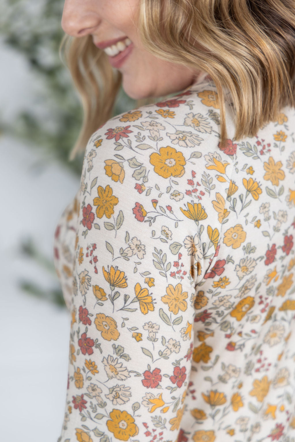 Michelle Mae Blair Long Sleeve Top - Fall Vintage Floral