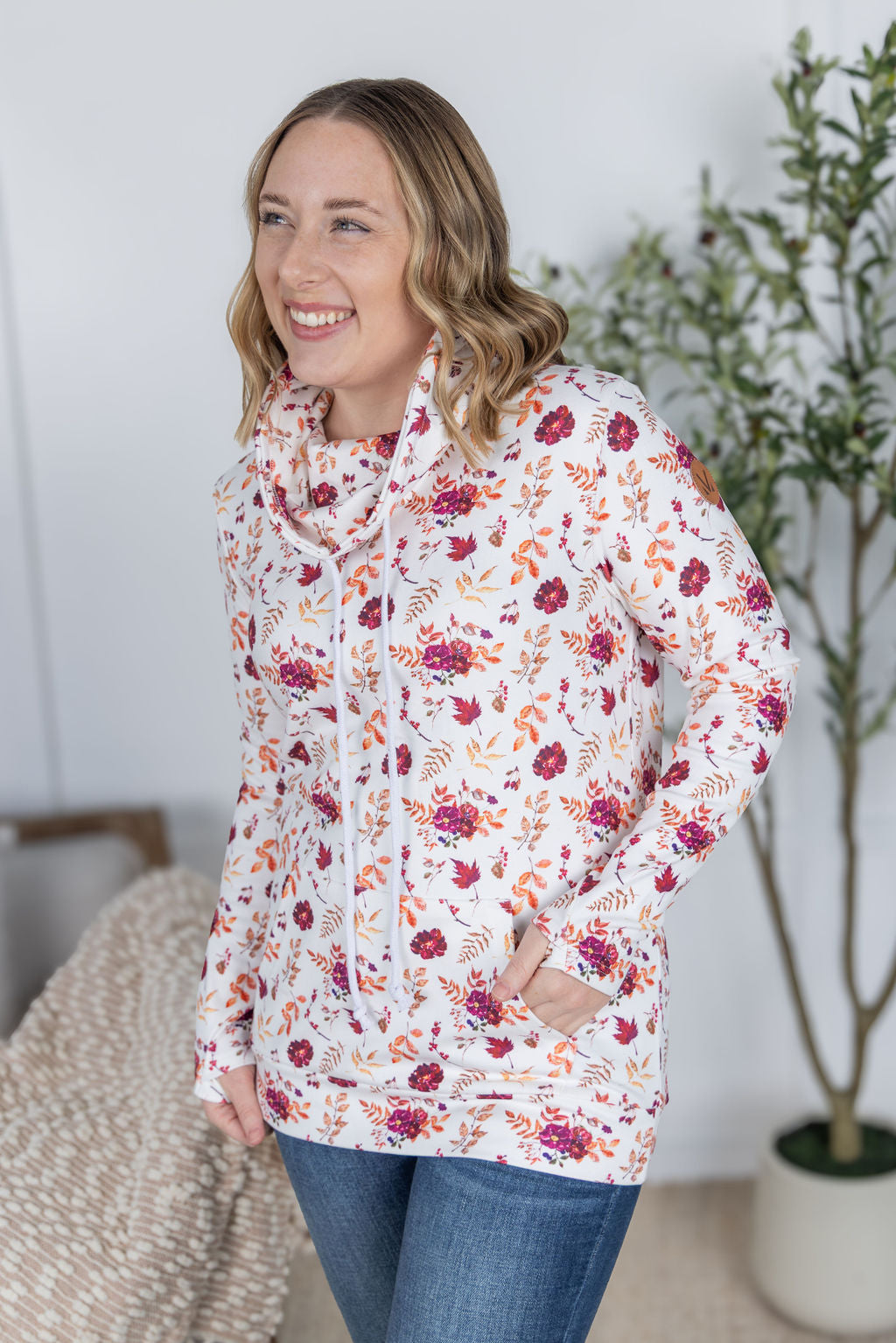 Michelle Mae Soft Funnel Neck - Autumn Floral