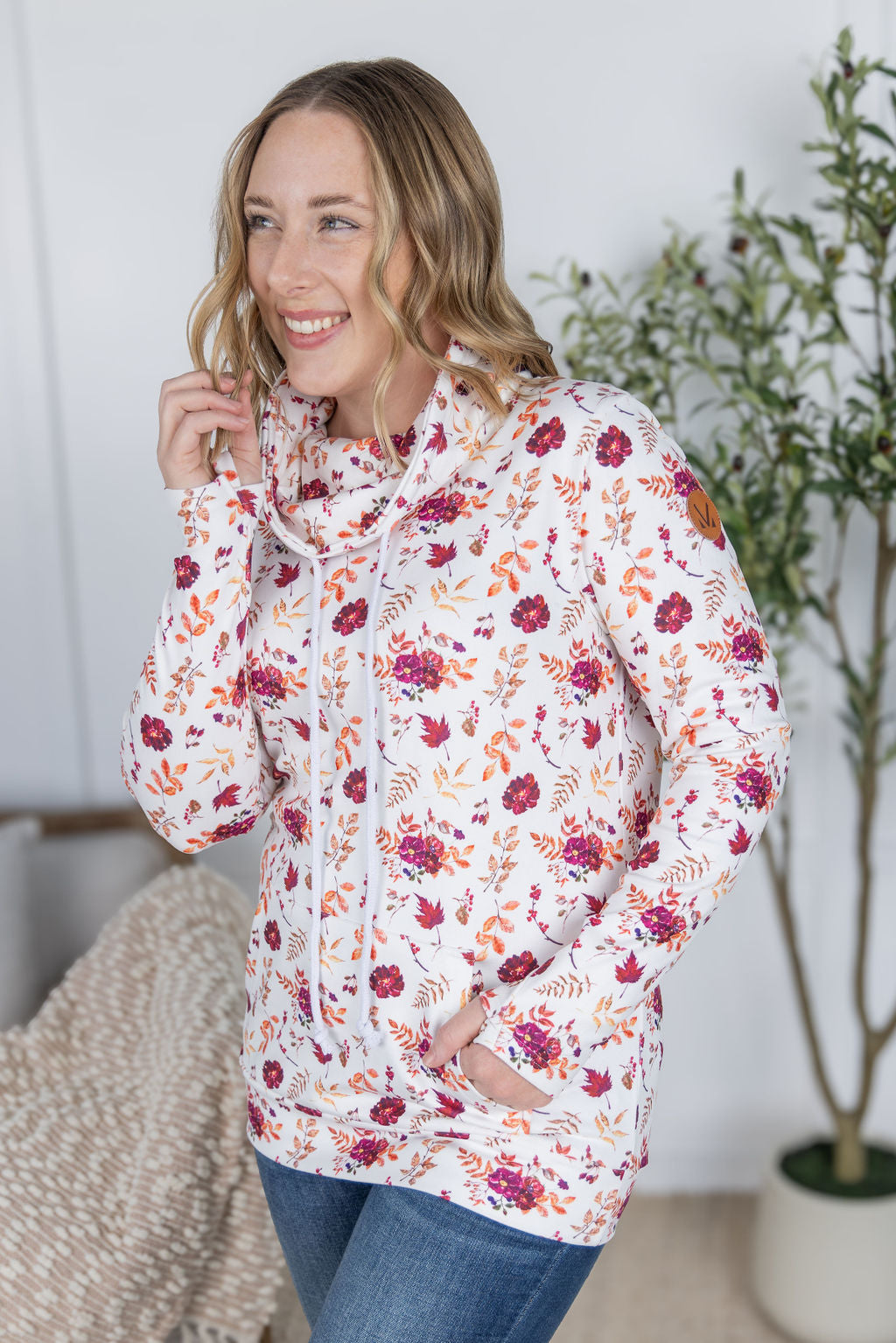 Michelle Mae Soft Funnel Neck - Autumn Floral