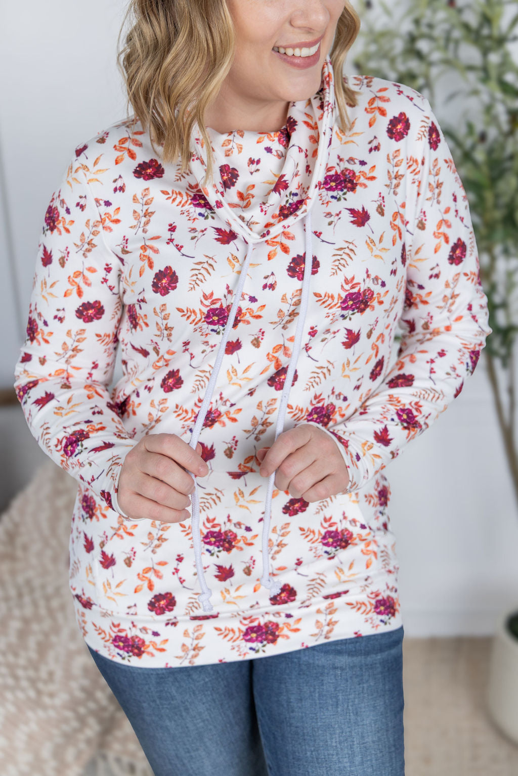 Michelle Mae Soft Funnel Neck - Autumn Floral