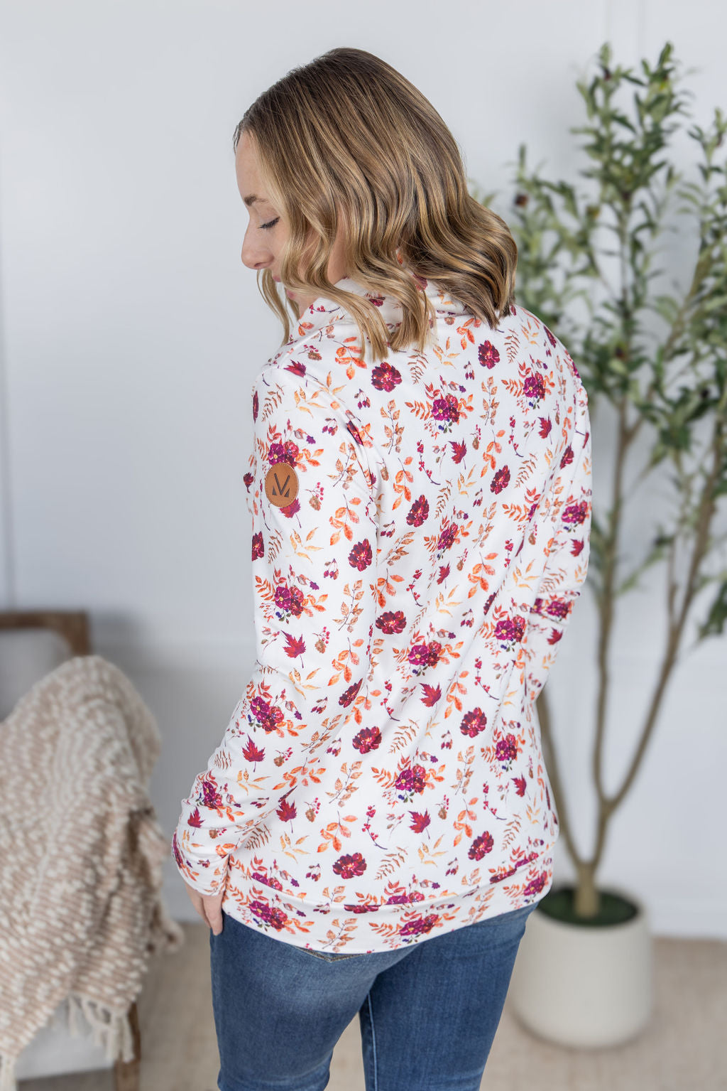 Michelle Mae Soft Funnel Neck - Autumn Floral