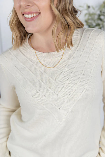 Michelle Mae Evelyn Sweater - Ivory