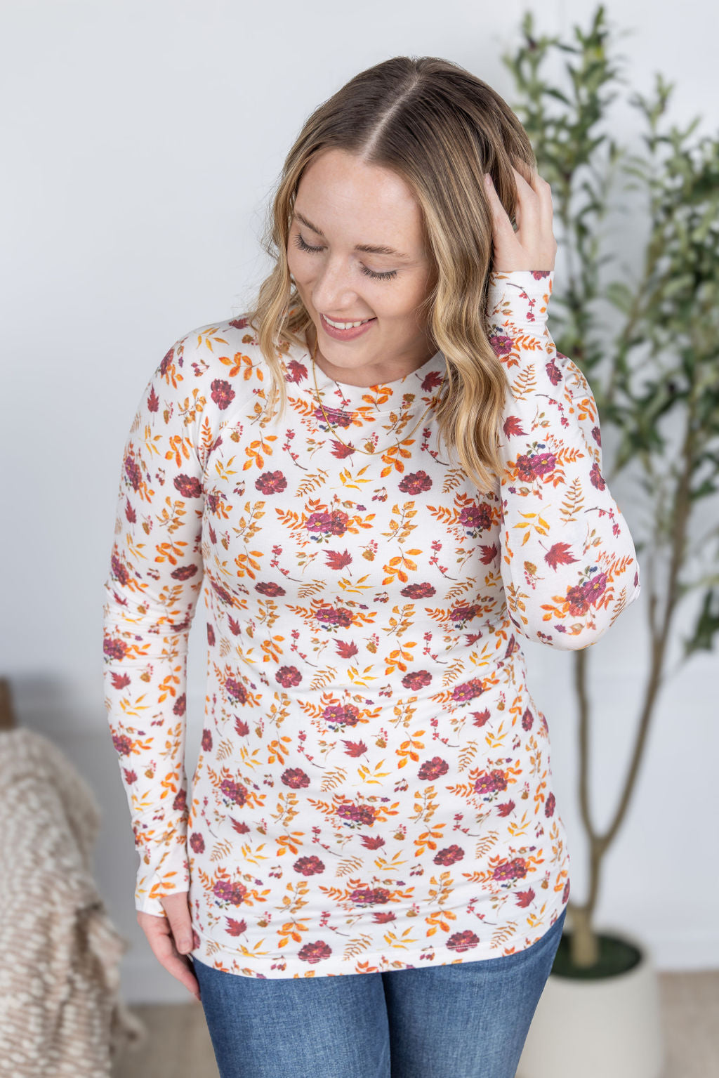 Michelle Mae Blair Long Sleeve Top - Autumn Floral