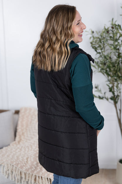 Michelle Mae Harlow Long Vest - Black