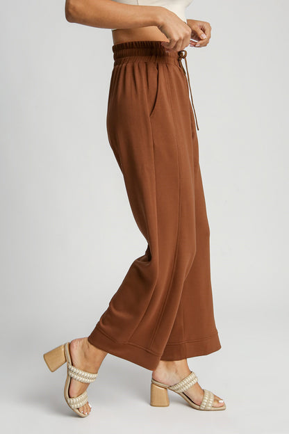 Pocket Perfect Wide-Leg Pants-Rust