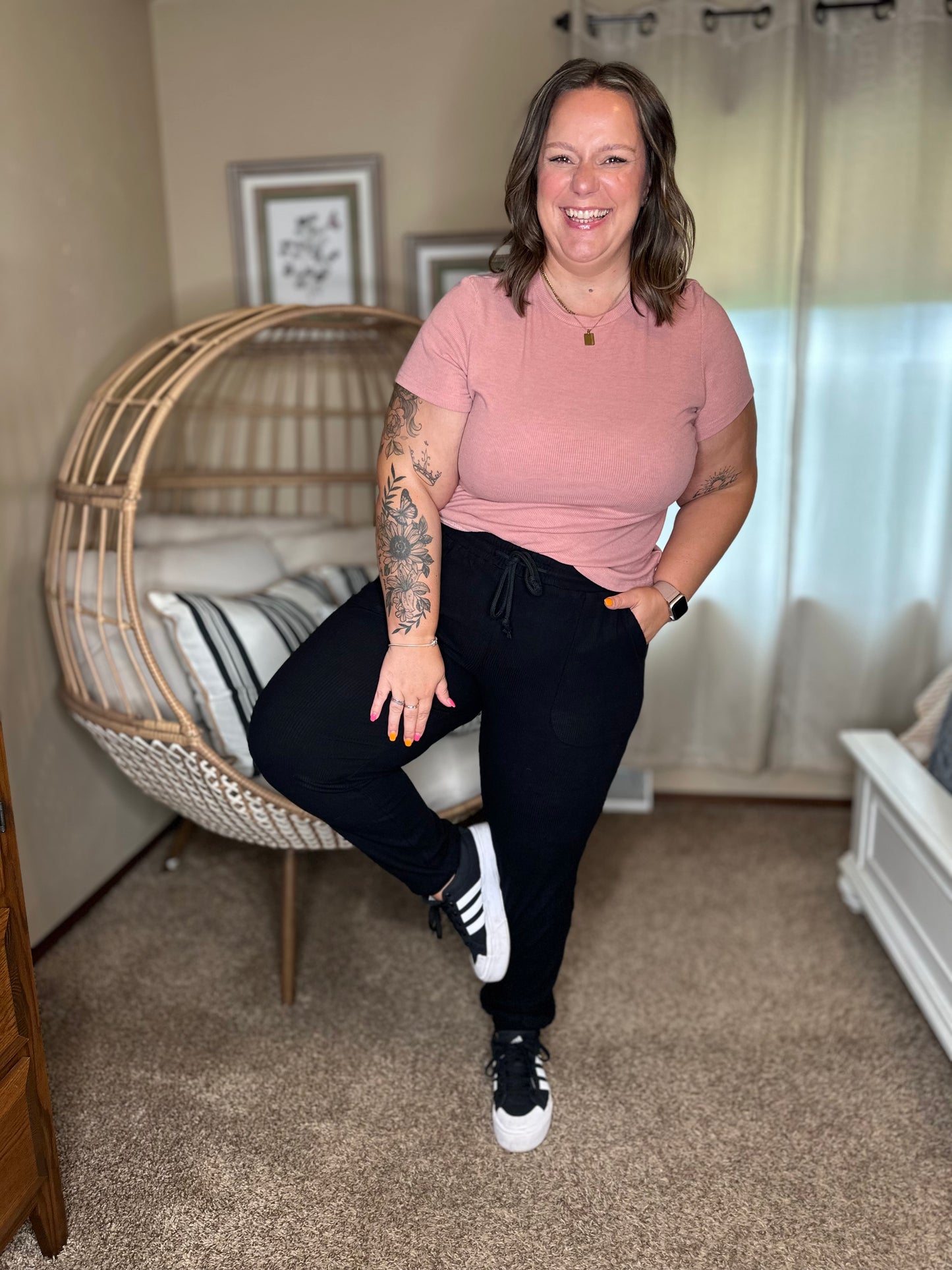 Michelle Mae Corrine Joggers - Black