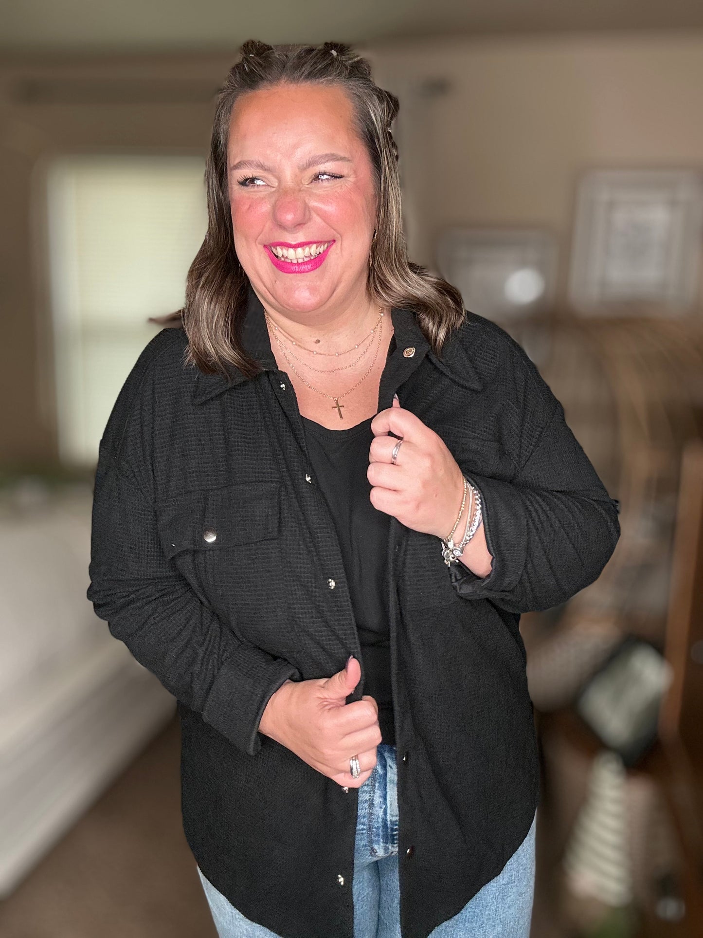 Come Rain or Shine Button Down Top