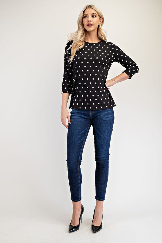 Dotted & Dandy T-Shirt- Black