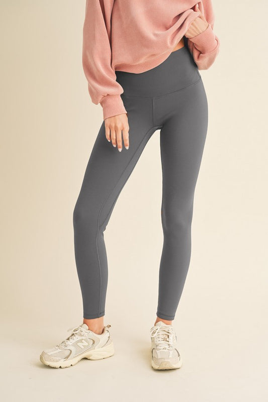 Snug Life High-Waisted Leggings - Gray