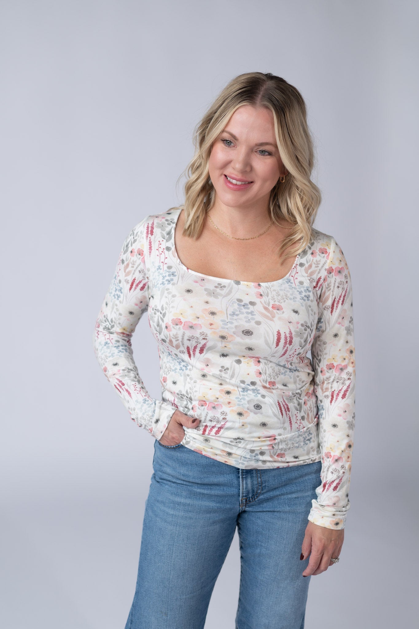 PREORDER Michelle Mae Alyssa Long Sleeve Top - Wildflower Gardens