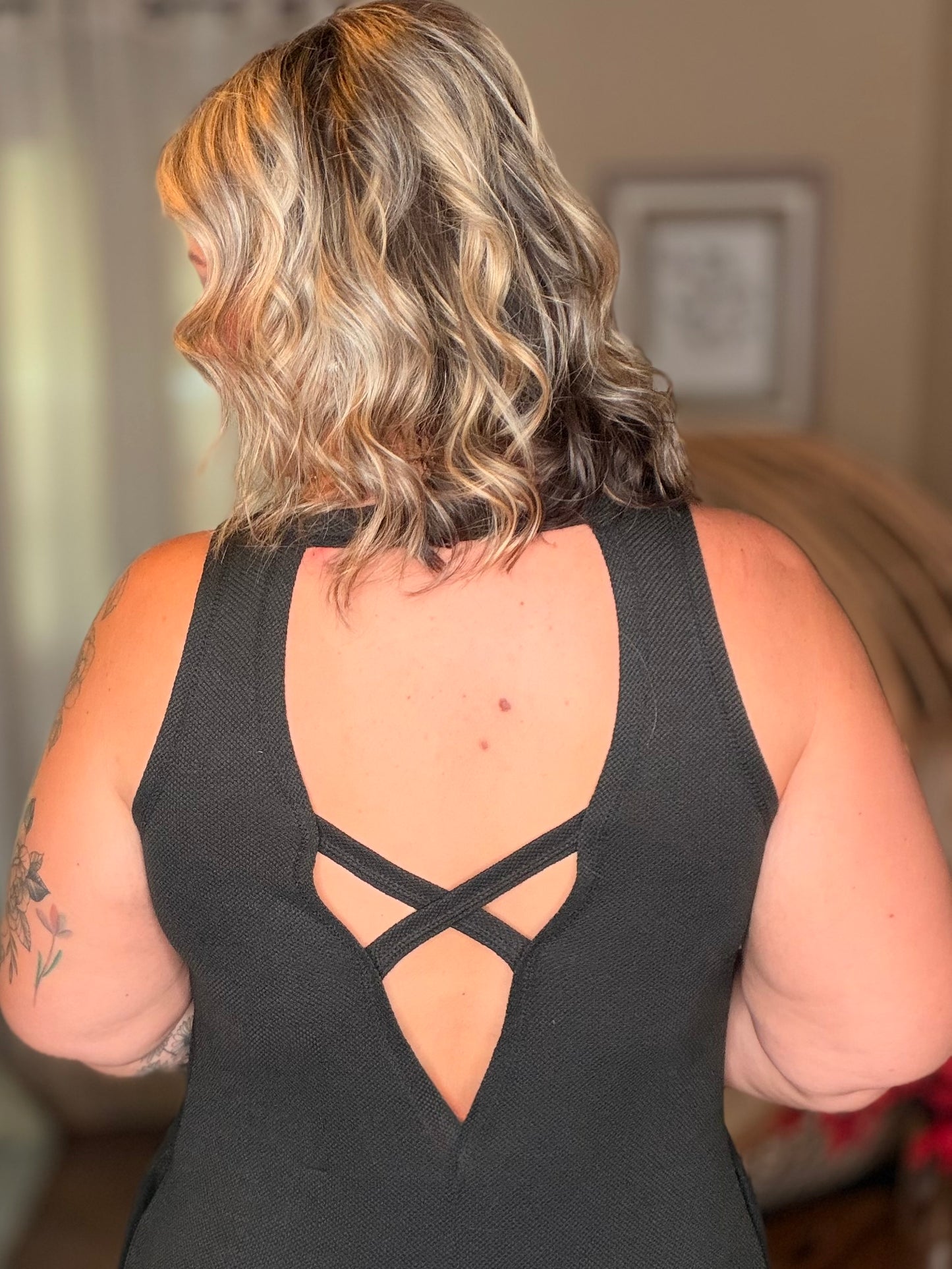 Back it Up Crisscross Cut-Out Back Dress