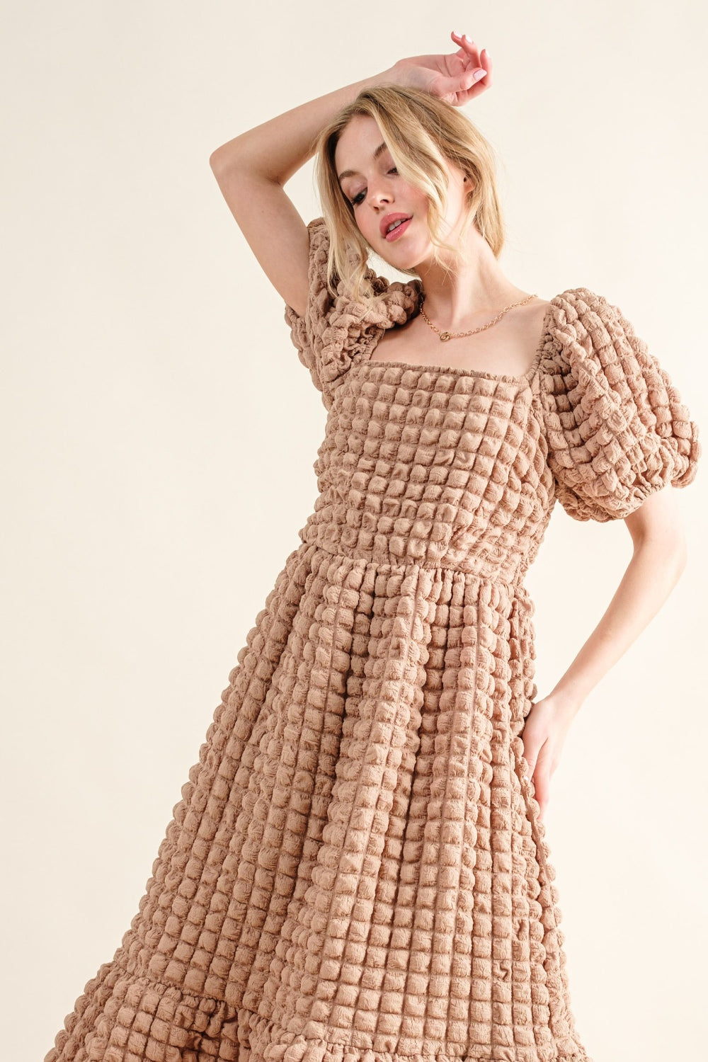 Look At Us Now Puff Sleeve Dress