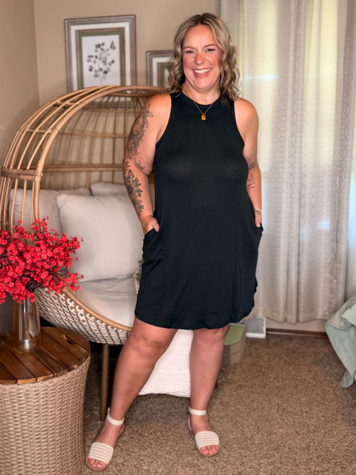 Back it Up Crisscross Cut-Out Back Dress