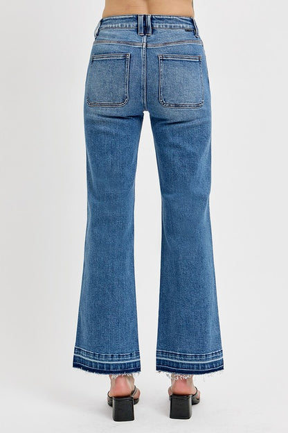 Edge & Elegance Raw Hem Bootcut Jeans