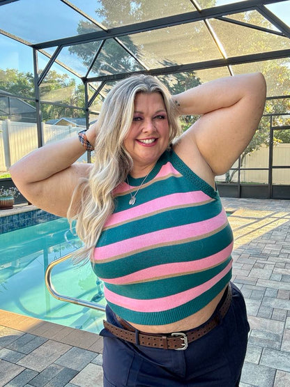 Scholarly Pursuits Knit Striped Tank