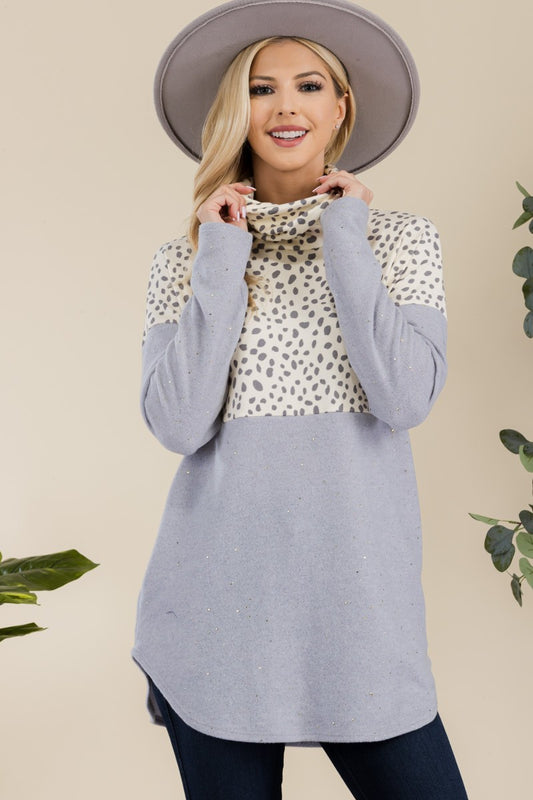 Savanna Chic Turtleneck - Grey